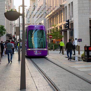 A tram in Musheirib – courtesy of David Attricki on Pexels