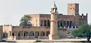 View of a mosque at Umm Salal Muhammad in January 2023 – courtesy of Google Earth