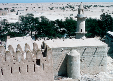View of the old mosque at Umm Salal Muhammad looking approximately east-south-east, March 1975