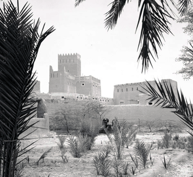The fortified building at Umm Salal Muhammad, taken in the 1950s – permission requested from GIS Qatar