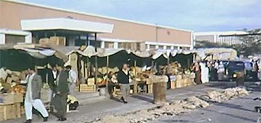 Part of the vegetable market, 1968 – image developed from a video with permission from glasney on YouTube