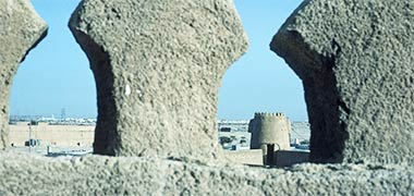 The view from the north-west tower to the south-east tower, 1986