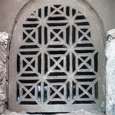 A decorative naqsh panel, Wakra, 1976