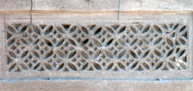A carved panel over a door in Wakra, 1975