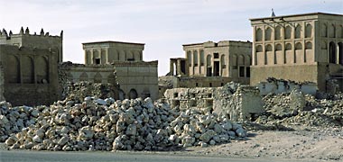 Old buildings in al-Wakrah in the early nineteen seventies