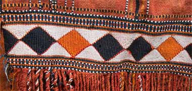 The pattern of a piece of tent wall lining material The pattern of a piece of tent wall lining material