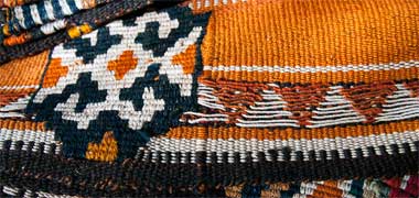 Typical patterns of a woven material  Woven material