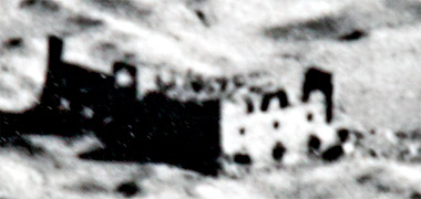A detail from the aerial view of Zubara taken in the 1960s, looking approximately north
