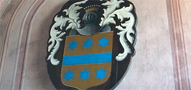 The Cassini crest displayed on a house in Perinaldo