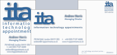 Stationery and alternative business cards for a company