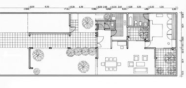 Plan of a 1/2 person courtyard house