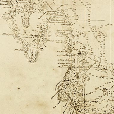 Detail of the above map – courtesy of The British Library