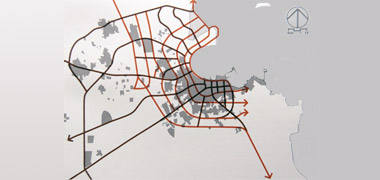 The road system proposed in 1975