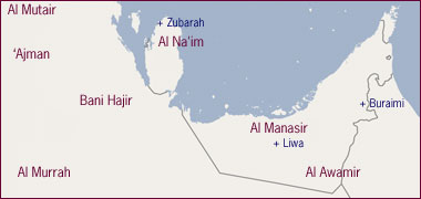 The main tribes in the region of the Qatar peninsula
