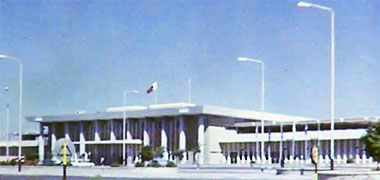 The entrance to the airport in the 1960s – taken from a video with permission from glasney on YouTube