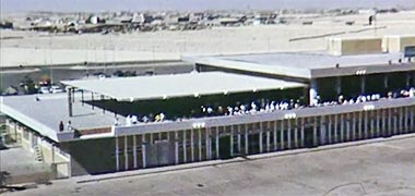 An aerial view of the airport roof in the 1960s – taken from a video with permission from glasney on YouTube