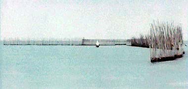 A fish trap in the north of the peninsula  – image developed from a YouTube video