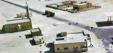 An aerial view of a desert development in the 1960s – taken from a video with permission from glasney on YouTube