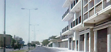 Looking west along the Rayyan Road in the 1960s – taken from a video with permission from glasney on YouTube