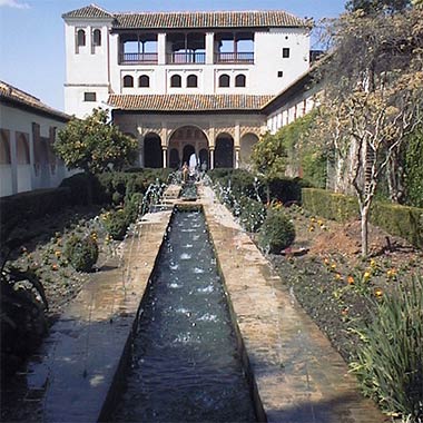 A part of the Generalife garden in the Alhambra, Granada