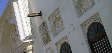 Detail of the entrance to the al-Kuwt fort, January 2002
