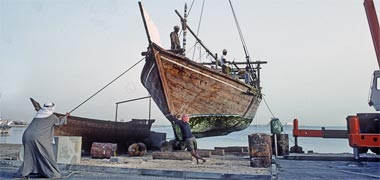 Lifting a boat out of the water