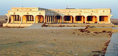 A deserted villa in the desert