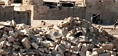 Detail of building rubble