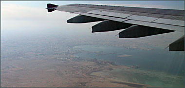 Doha and its bay seen from the air