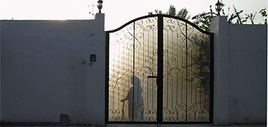 Entrance to a property with glazed gate