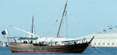 A craft being craned ashore