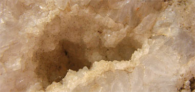A detail of the geode