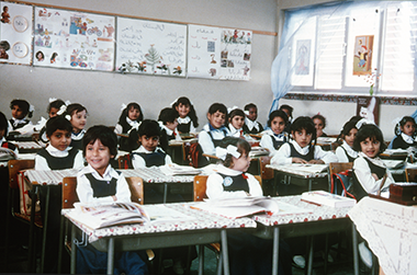 A young girls’ classroom