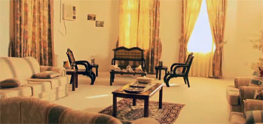 A modern majlis – screen shot from a BBC programme, Storyville, Team Qatar
