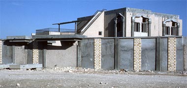 An Intermediate Staff house in the New District of Doha under construction, 1985