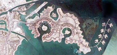 The Pearl development – courtesy of Google Earth