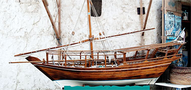 Detail of a model dhow