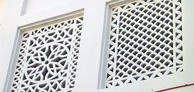 A pair of ventilating naqsh panels