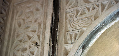 Detail of a bird in plasterwork