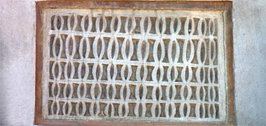 A rectangular plaster panel