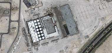 A plan of the new mosque under construction at al-Khuwair – image taken from Google Earth
