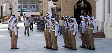 Police dressed in traditional uniform