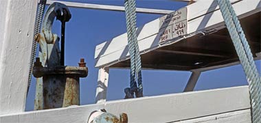 The head of a pump used for removing water from the bilges