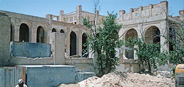 Restoration of a fortified development at Rayyan, June 1975