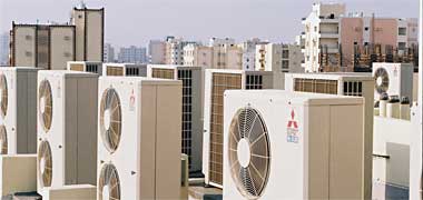 Air-conditioning units on a roof