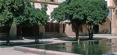 A reflecting pool in Shiraz, Iran