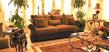 A modern majlis or sitting room – screen shot from a BBC programme, Storyville, Team Qatar