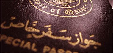 Detail of a special passport