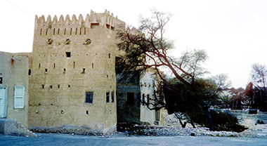 The fortified building at Umm Salal Muhammad from the 1970s
