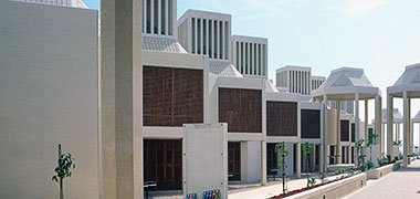 A view of an avenue in the University of Qatar